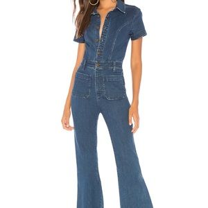 Show me your mumu Jacksonville denim jumpsuit